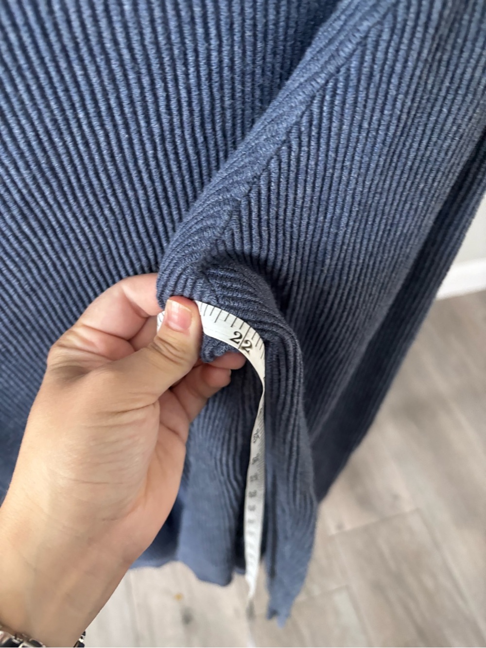 Old Navy Navy Ribbed V‑Neck Polo grandpa Sweater - Picture 7 of 7
